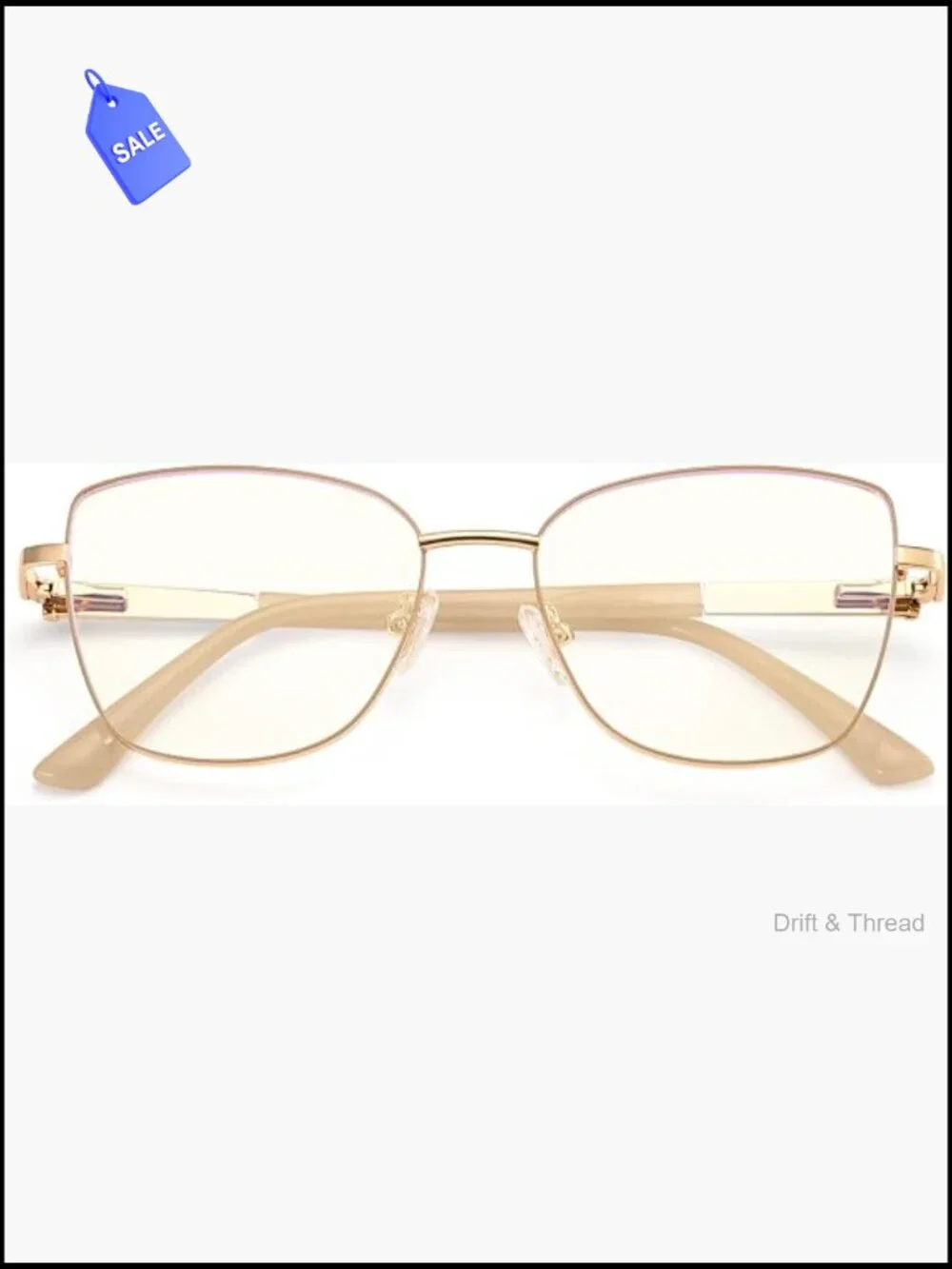 Cat Eye Blue Light Blocking Glasses for Women Metal Frame Computer Glasses